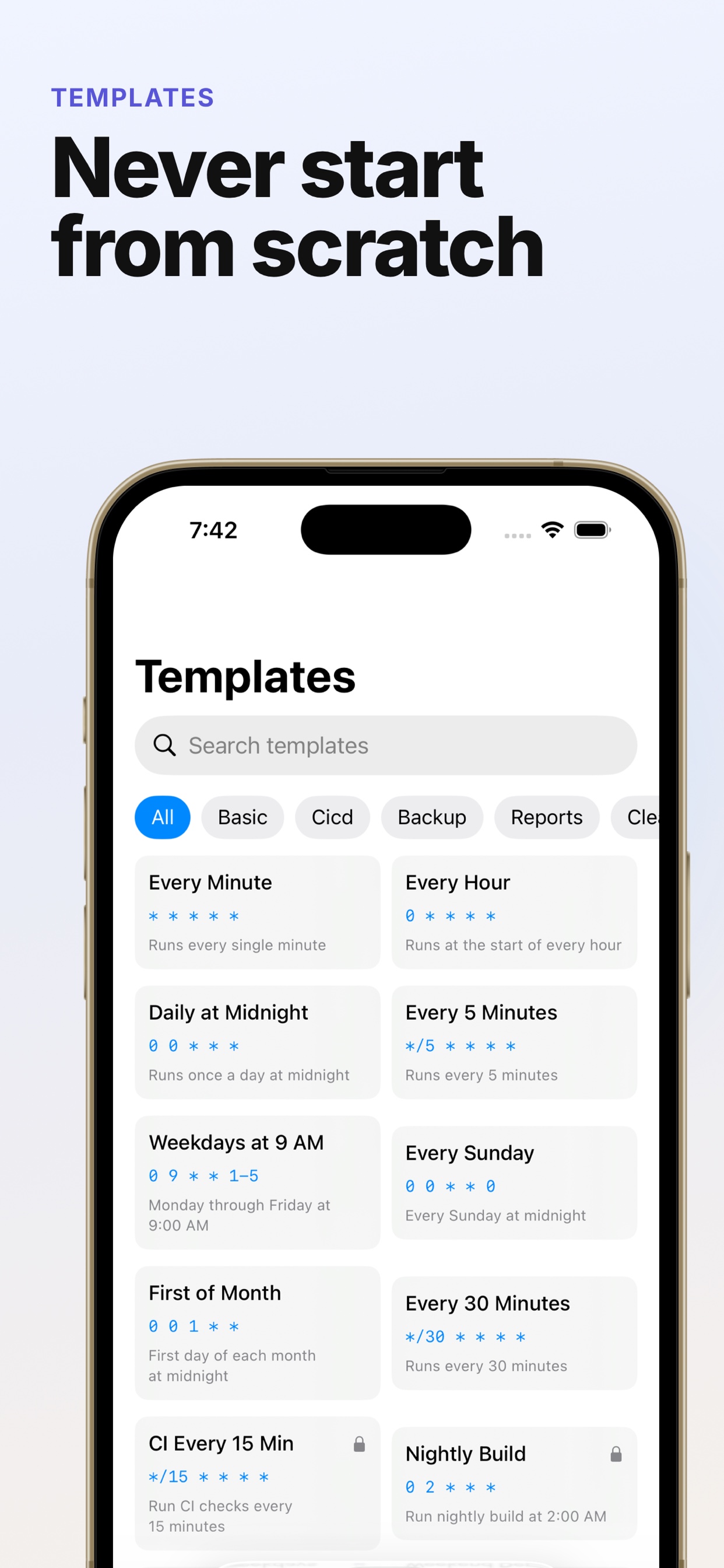 CronCraft Templates