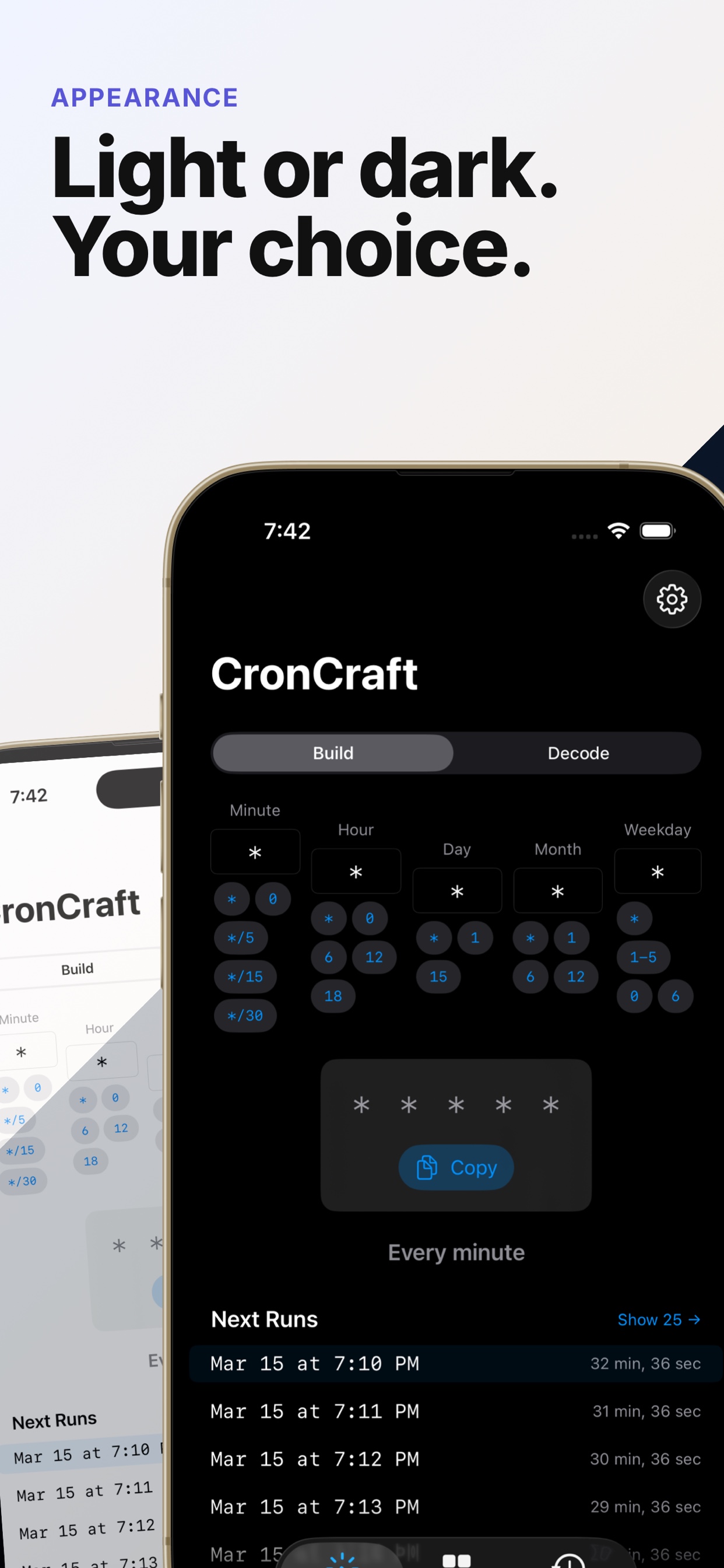 CronCraft Appearance