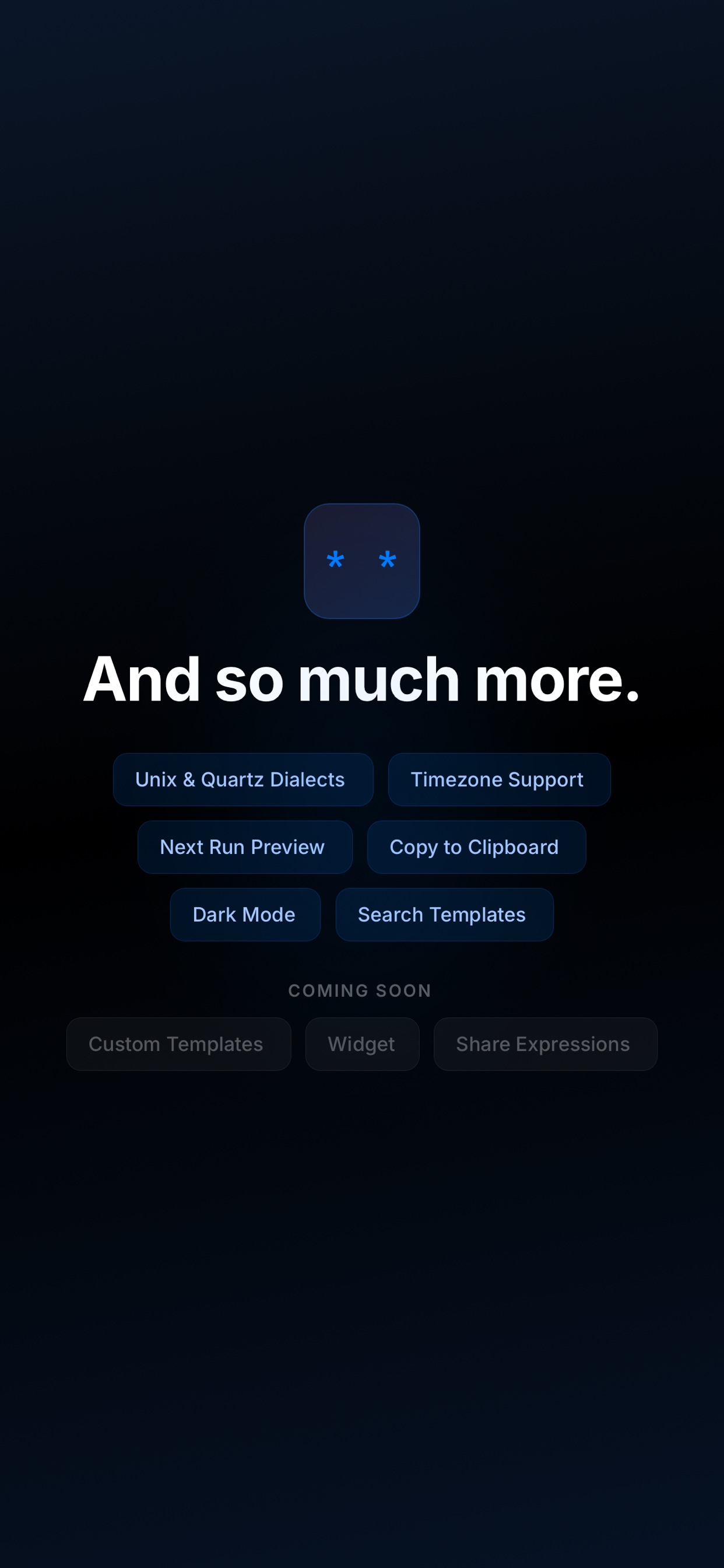 CronCraft More Features