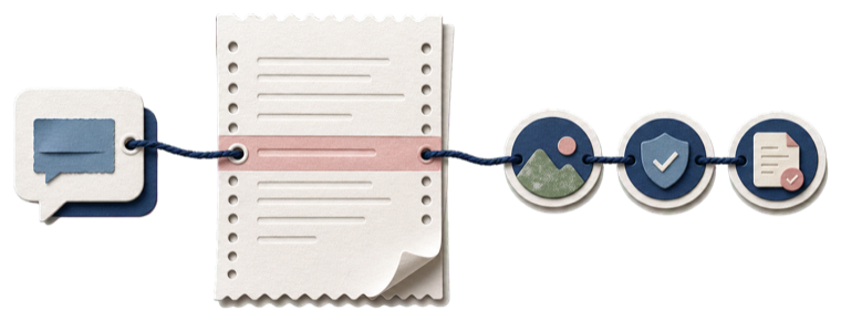 A source receipt connecting an original family message to a confirmed action