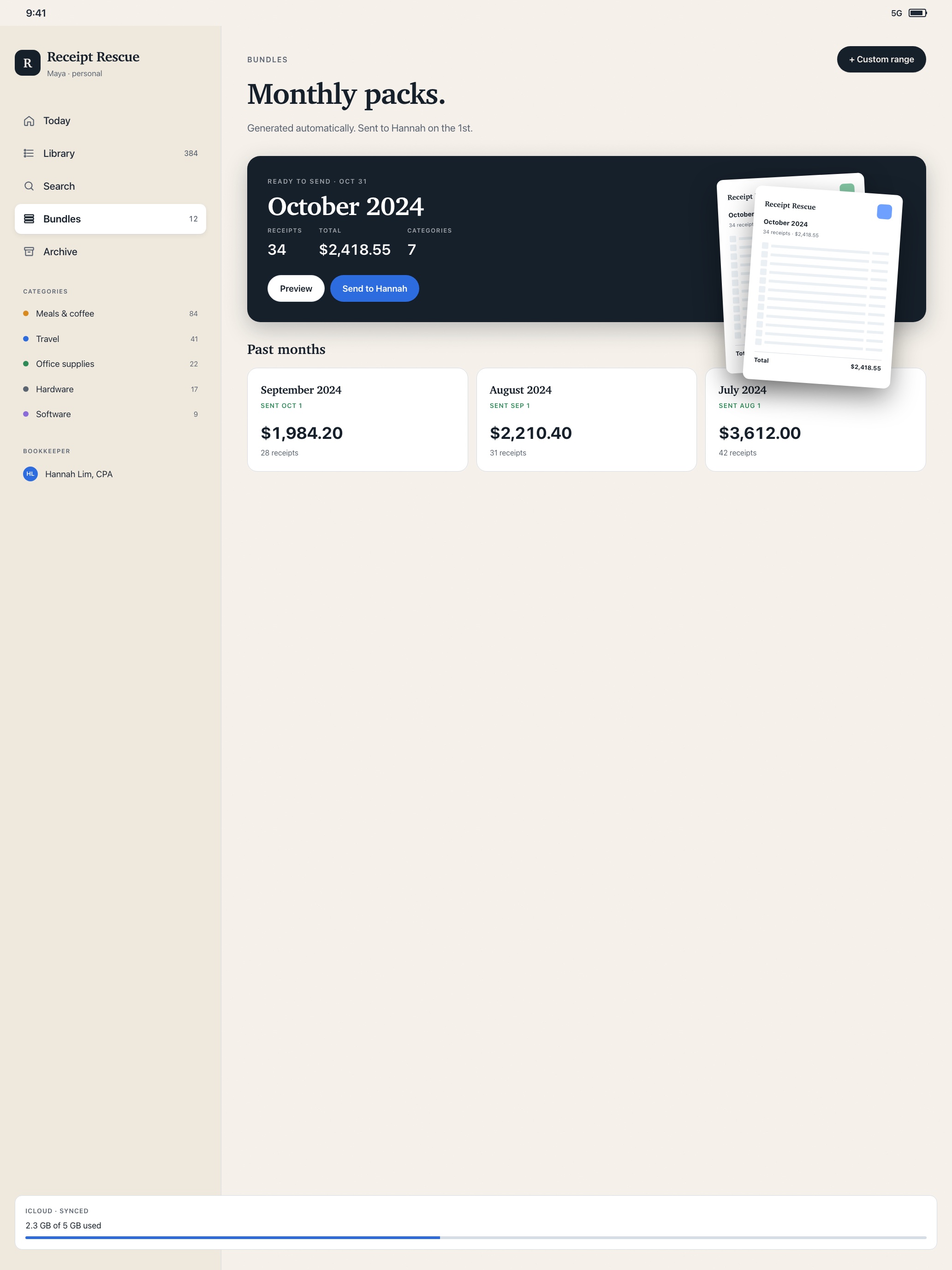 Receipt Rescue iPad bundles